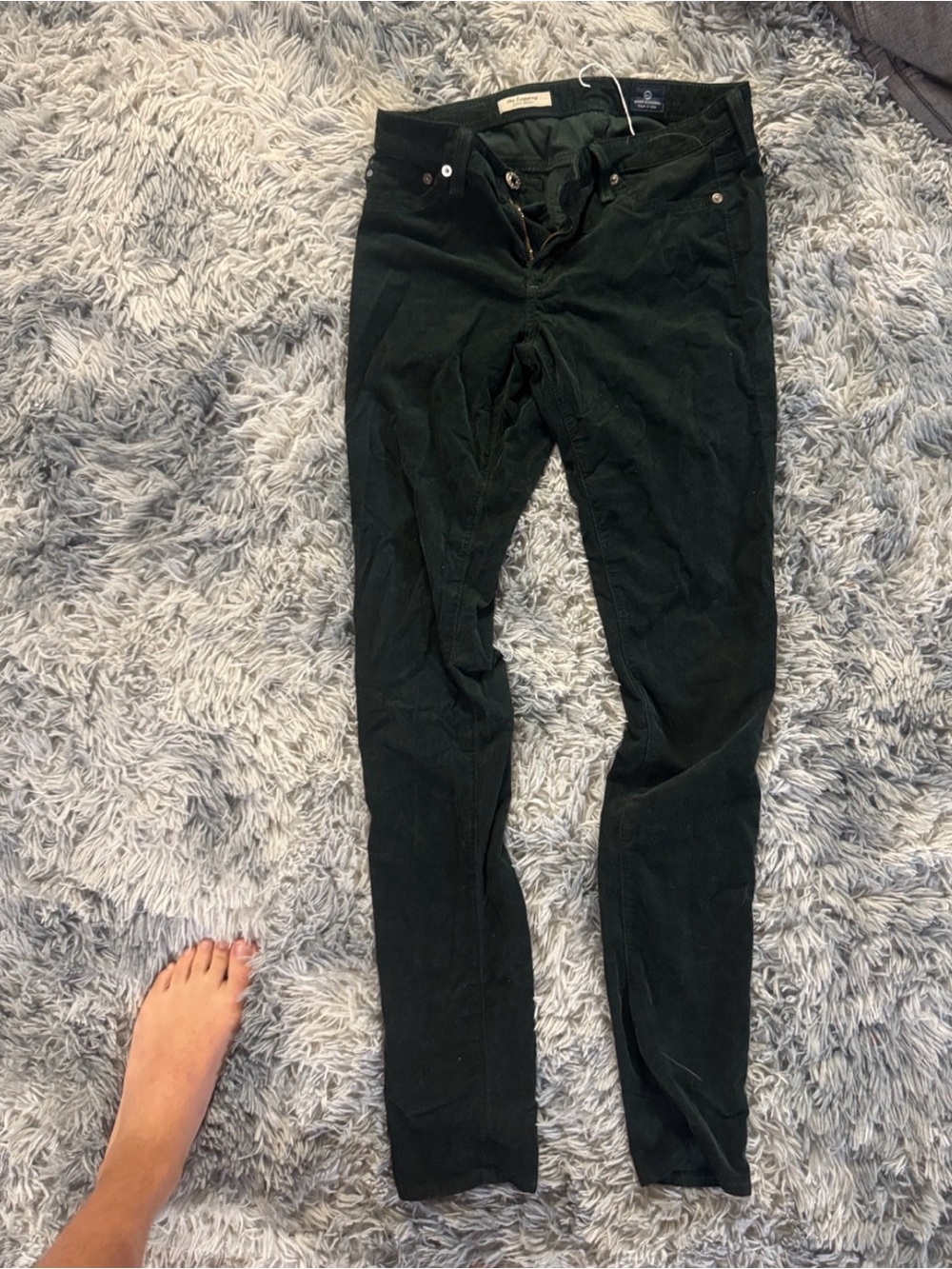 Ag Adriano Goldschmied Women's Dark Green Skinny Jeans